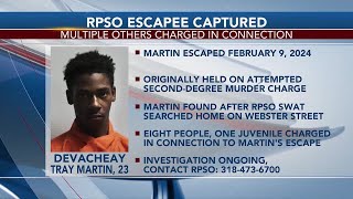Rapides Parish Jail escapee captured, 9 others accused of assisting with escape