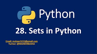 28. Sets in Python