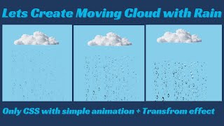 Stunning Cloud & Rain Animation Using Only CSS! | Full Tutorial