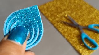 New Rakhi design/Glitter Foam sheet craft/DIY/Foamiran flower tutorial/Raksha Bandhan/Art & Craft