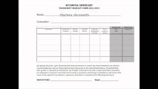 Transcript Request Form