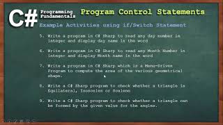 C# Conditional Statement Program Exercises 1-2 Console App Programming Part 17 | Tagalog Tutorials