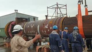 Heavy heat Exchanger bundle inserting