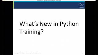 Python Webinar Recording May 2021