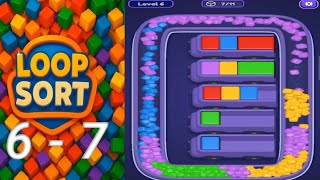 Loop Sort – Level 6 & 7: Tangled Trouble #loopsort #loopsortgame #loopsortlevels #puzzlegame
