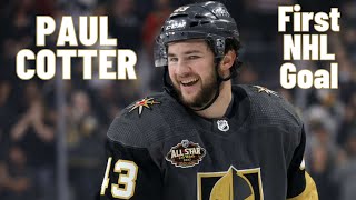 Paul Cotter #43 (Vegas Golden Knights) first NHL goal Nov 11, 2021