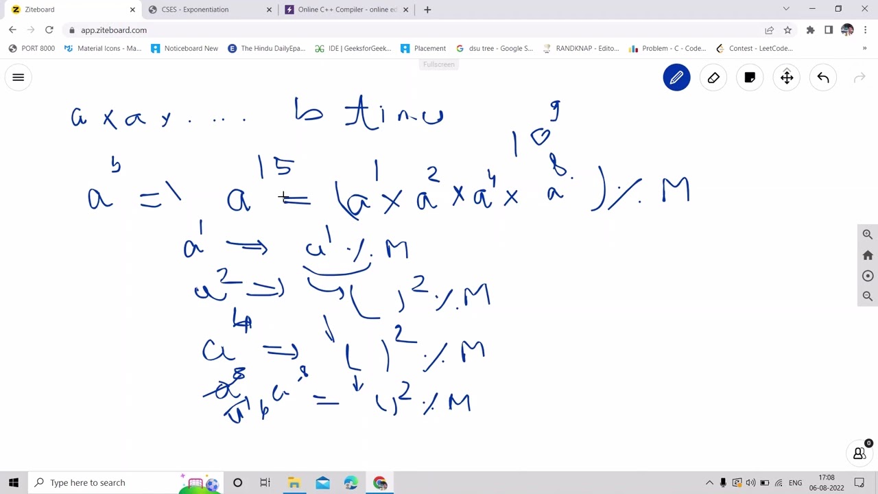 Exponentiation CSES Task 1095 | Mathematics CSES | Modular ...