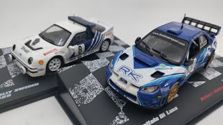 Rallye závodní automobily 65 - Ford RS 200 - Švédská rallye 86, č. 66 - Subaru Impreza WRX - RGDL 12