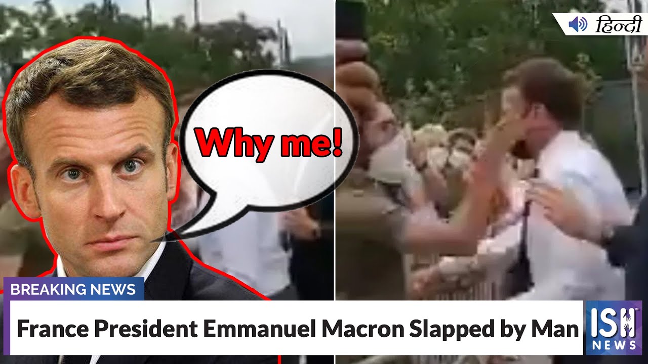 France President Emmanuel Macron Slapped By Man - YouTube