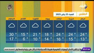 حالة الطقس ودرجات الحرارة المتوقعة اليوم 25 يناير 2025