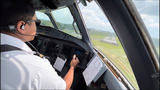 COCKPIT VIEW | ATR 72-600 RNP APPROACH RUNWAY 07 WALL SEPINGGAN BALIKPAPAN INDONESIA