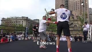 Tommy Fury Full Workout In Untied States Fighting On Jake Paul Vs Woodley Undercard EsNews Boxing