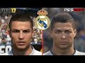 FIFA 17 vs PES 2017 - Real Madrid Face Comparison (PS4) @ 1080p HD ✔