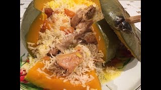 Kudu plov.Boranı plov. Sobada kudunun içində plovun dəmlənməsi