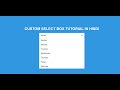Design A Custom Select Box Using HTML, CSS & JQUERY. Custom Select Box Tutorial in Hindi @rinkuverma
