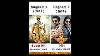 Singham 2 vs Singham 3 movie comparison ।। box office collection #shorts