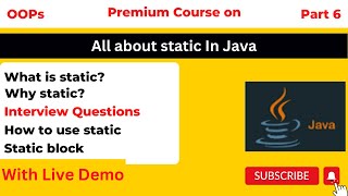 Static Keyword in Java | All about static | OOPs | Static Block | Hindi | Java