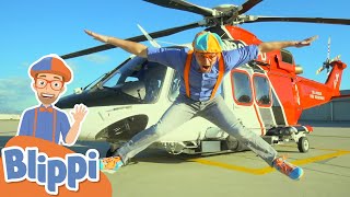 Blippi Explores a Firefighting Helicopter | Learn Vehicles for Kids | Educational Video for Toddlers