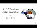 Transition metals as catalysts