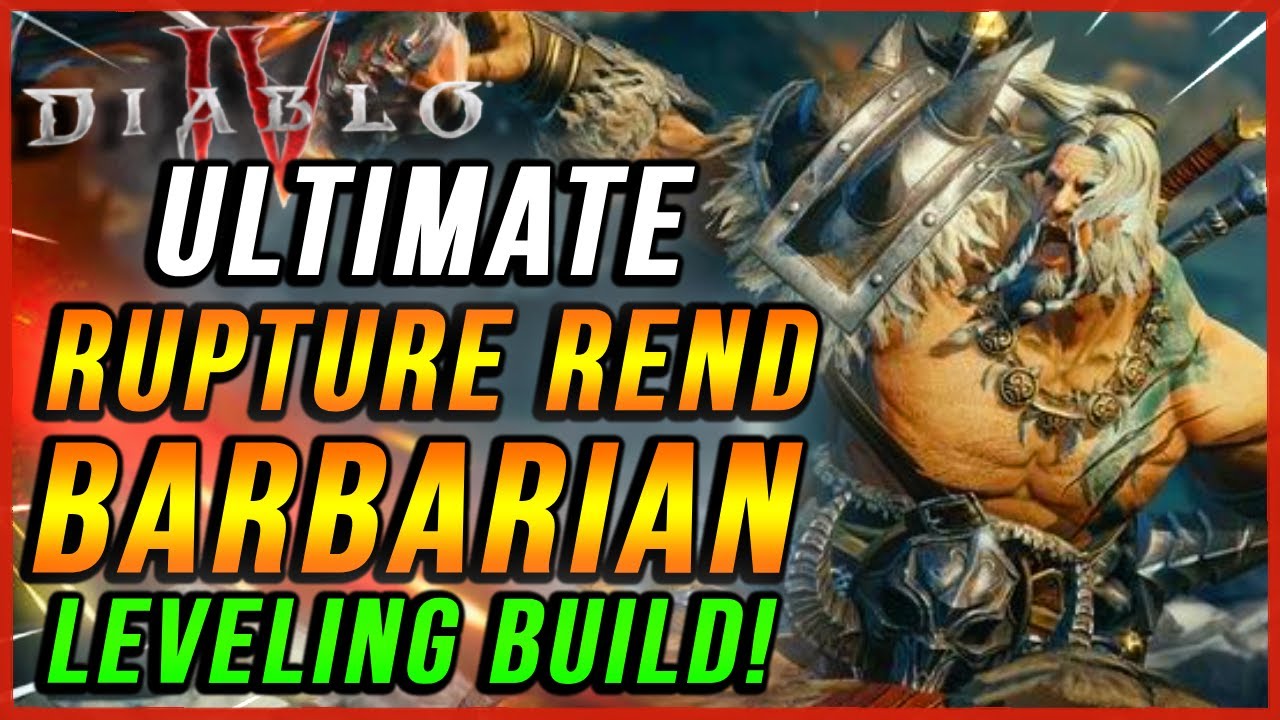 Diablo 4 ULTIMATE BLEEDING REND RUPTURE BARBARIAN LEVELING BUILD SEASON ...