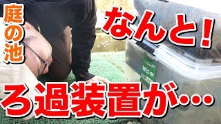 【庭の池】雪囲い解体完了 ろ過装置がなんと… #64 2018.3.26