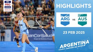 FIH Hockey Pro League 2024-25 Highlights: Argentina vs Australia (W) | Match 2