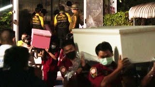 Medics Carrying Coffins Into Morgue After Thailand Massacre