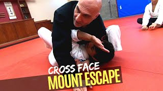 Variation of Trap and Roll Mount Escape Against Cross Face | Houston Karate Dojo