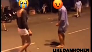 Tak patut dicontoh. Perempuan vs laki-laki ini Nekat berkelahi di depan umum. Mala di rekam pula!