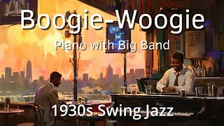 Boogie-Woogie 1930s Swing JazzⅥ✨[Piano_centric, with Band] Boogie-Woogie Jazz in NEW SUNSET CAFE 6