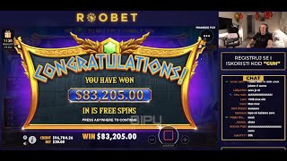 GUH  DOBIO ZA   ROĐENDAN  MAX WIN NA GATES OF OLYMPUS !!! 100K $😮