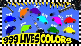 999 LIVES Colour Cars vs Guns - Algodoo Car Race