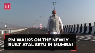 Mumbai Trans Harbour Link: PM Modi walks on the newly built India's longest sea bridge 'Atal Setu'