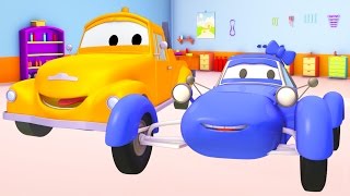Tom The Tow Truck and the little Racing Car in Car City |Trucks cartoon for kids