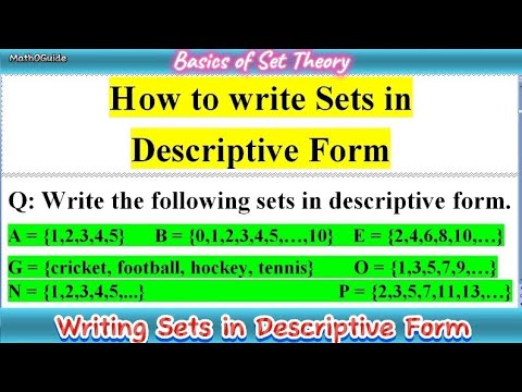 What is description method in sets?