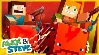LAVA RACE CHEATER - Alex and Steve Life (Minecraft Animation)