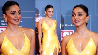kiara advani Stunning Looking Hot In Yellow Gown At Hello Hall Of Fame Awards 2022| TeluguOne Cinema