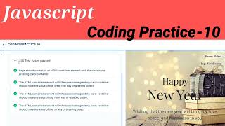 Coding Practice-10 | JavaScript | JSON Stringify Practice | Greeting Card | Todos Application | #idp