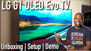 LG G1 OLED Evo 4K HDR TV Unboxing | Setup \u0026 Demo