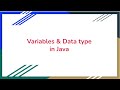 Variables and Data types in java (Part 2)