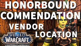 Honorbound Service Medal Vendor Location WoW