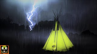 Loud Thunderstorm Sounds | Rain on Tent, Rumbling Thunder and Lightning Sound Effects for Sleeping