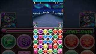 【パズドラ】ナイトメアストリート 極光夜（4体以下）無課金編成