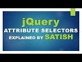 learn jQuery,  Attribute Selector Explained #jquery  #jquerytutorial  #selectors