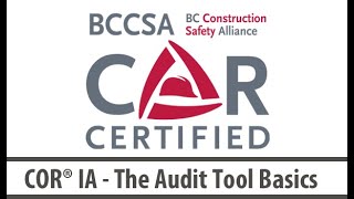 COR IA - The Audit Tool Basics