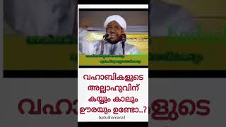 കേരള വഹാബികളുടെ അല്ലാഹുവിന് കയ്യും കാലും ഊരയും ഉണ്ടോ..? ഇല്ലേ?