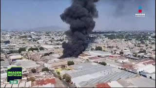 Bomberos combaten incendio en bodega de plásticos en Guadalajara | Noticias GDL con Rey Suárez