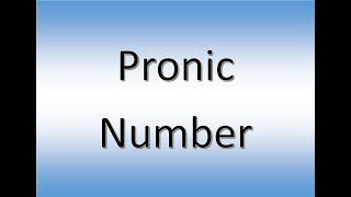 Java Program to check for Pronic Number