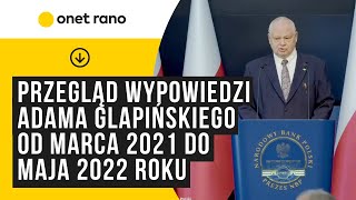 Przegląd wypowiedzi Adama Glapińskiego od marca 2021 do maja 2022 roku