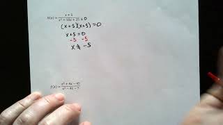 Domain of a Rational Function With Excluded Values